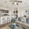 a kitchen with a dining table and couches