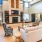 a living room with a fireplace